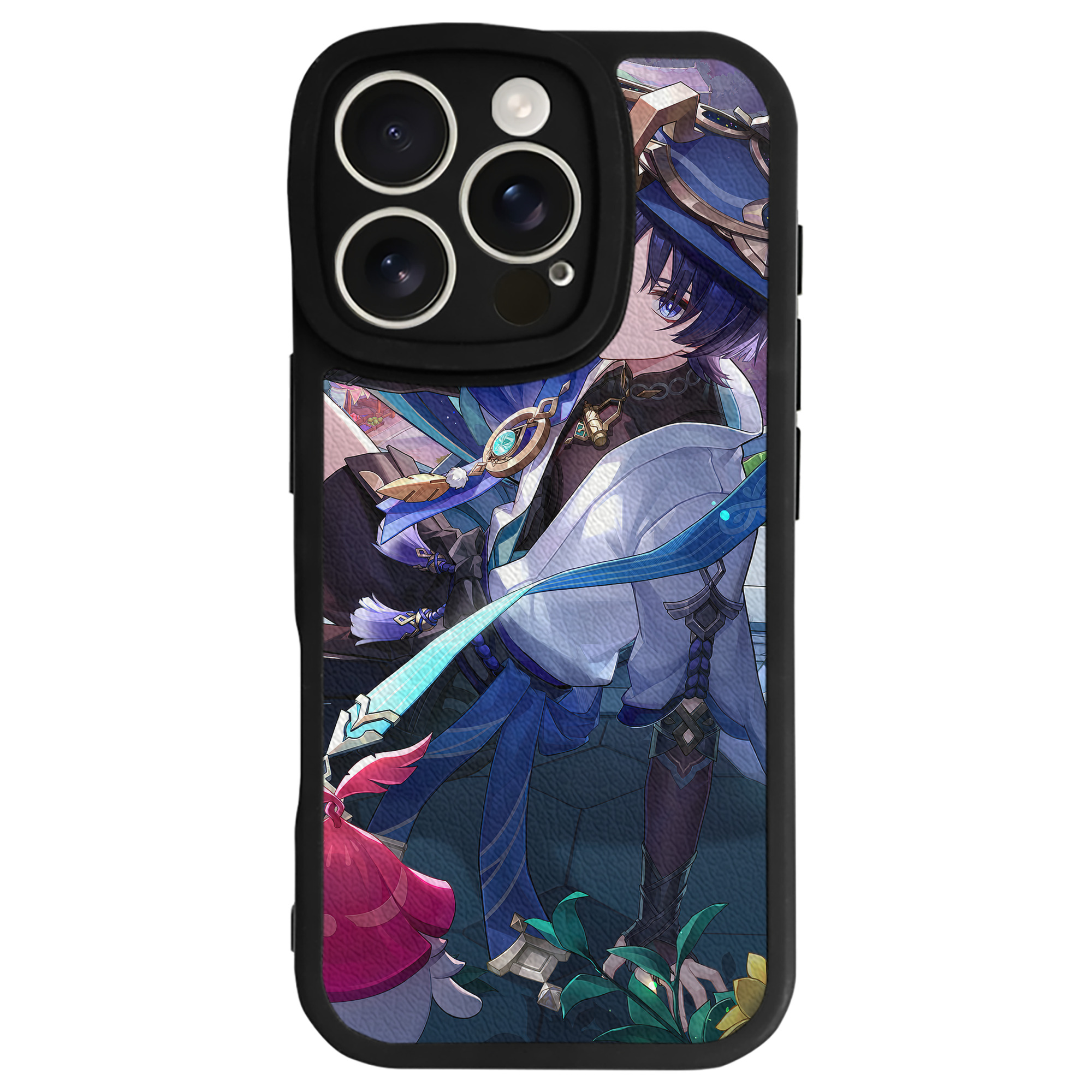 げんし神 genshin 【iPhone 16シリーズ対応】シリコンスマホケース（レザー調） 材質：シリコン